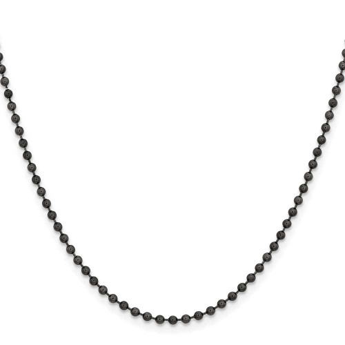 Image of 18" Stainless Steel Antiqued 2.4mm Beaded Ball Chain Necklace