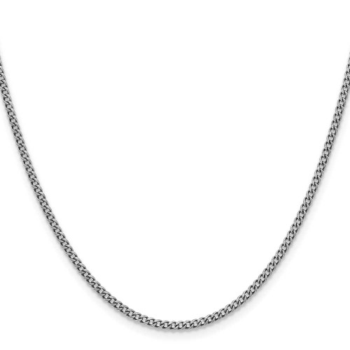 Image of 18" Stainless Steel Antiqued 2mm Round Curb Chain Necklace