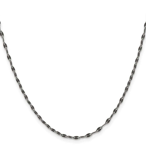 Image of 18" Stainless Steel Oxidized 2.5mm Fancy Chain Necklace