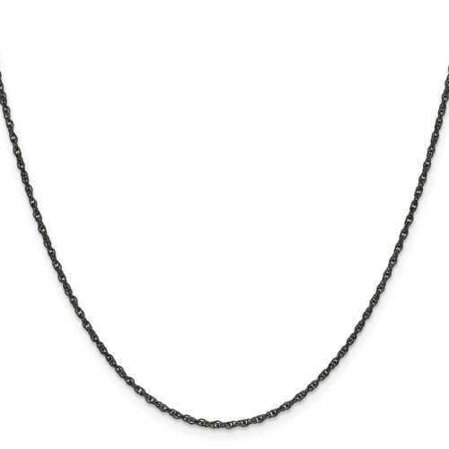 Image of 18" Stainless Steel Oxidized 2mm Fancy Link Chain Necklace