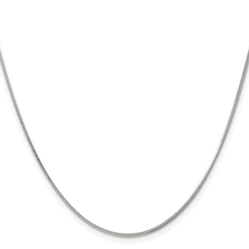 Image of 18" Stainless Steel Polished 1.2mm Square Snake Chain Necklace