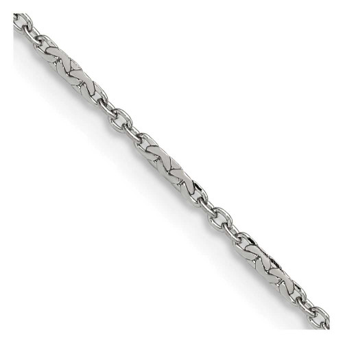 Image of 18" Stainless Steel Polished 1.8mm Fancy Link Chain Necklace