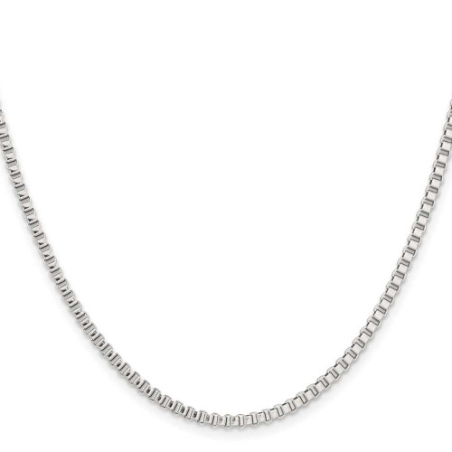 Image of 18" Stainless Steel Polished 2.4mm Box Chain Necklace