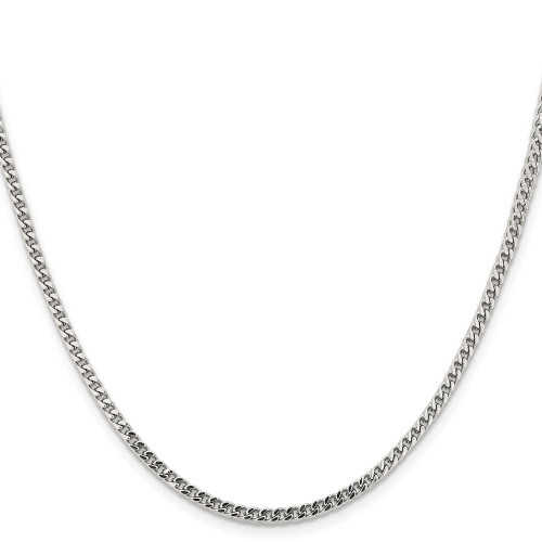 Image of 18" Stainless Steel Polished 2.5mm Franco Chain Necklace