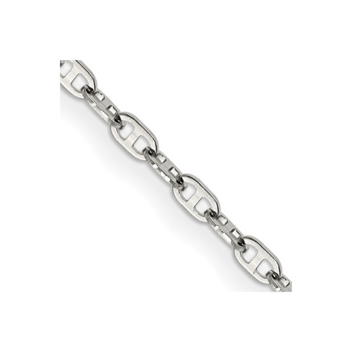 18 inch Stainless Steel Polished 2.75mm Anchor Chain Necklace