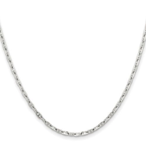 18 inch Stainless Steel Polished 2.75mm Anchor Chain Necklace