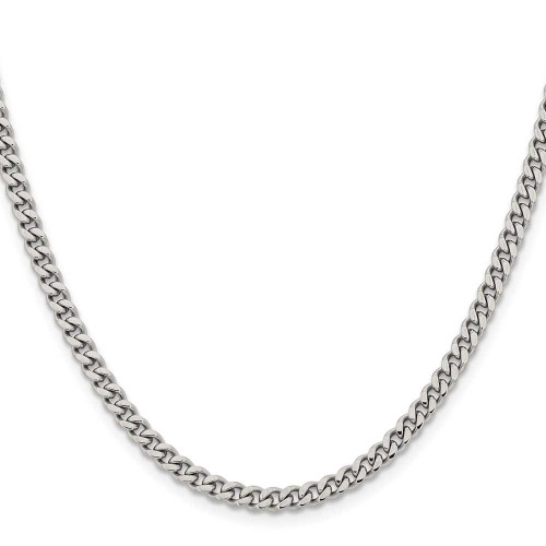 Image of 18" Stainless Steel Polished 4mm Curb Chain Necklace