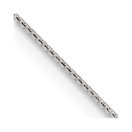 Image of 18" Sterling Silver 1.1mm Diamond-cut Round Box Chain Necklace