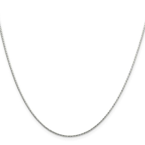 Image of 18" Sterling Silver 1.25mm Diamond-cut Round Spiga Chain Necklace