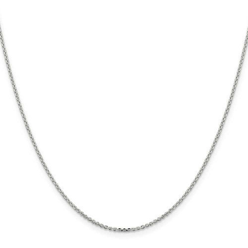 Image of 18" Sterling Silver 1.4mm Diamond-cut Forzantina Cable Chain Necklace w/2in ext.