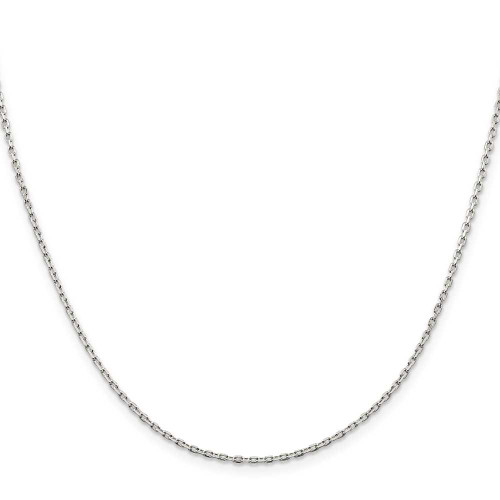 Image of 18" Sterling Silver 1.5mm Beveled Oval Cable Chain Necklace