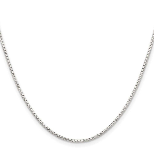 Image of 18" Sterling Silver 1.5mm Diamond-cut Round Box Chain Necklace