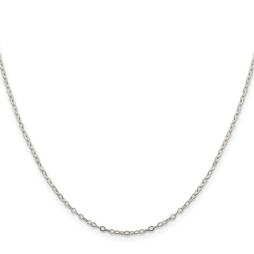 Image of 18" Sterling Silver 1.5mm Flat Open Oval Cable Chain Necklace