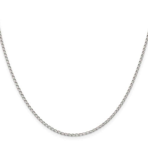 Image of 18" Sterling Silver 1.5mm Open Elongated Link Chain Necklace