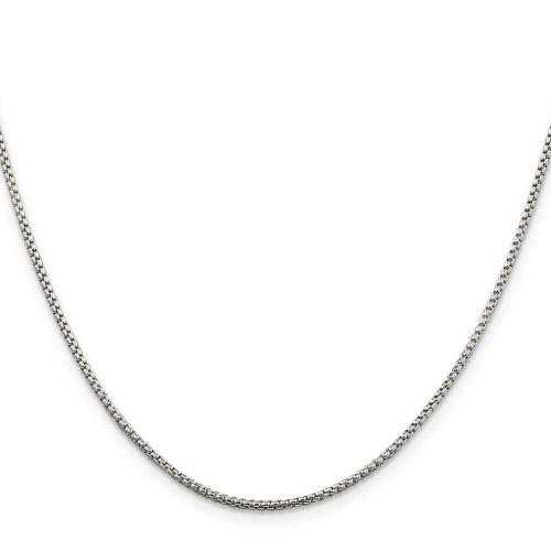Image of 18" Sterling Silver 1.5mm Round Box Chain Necklace