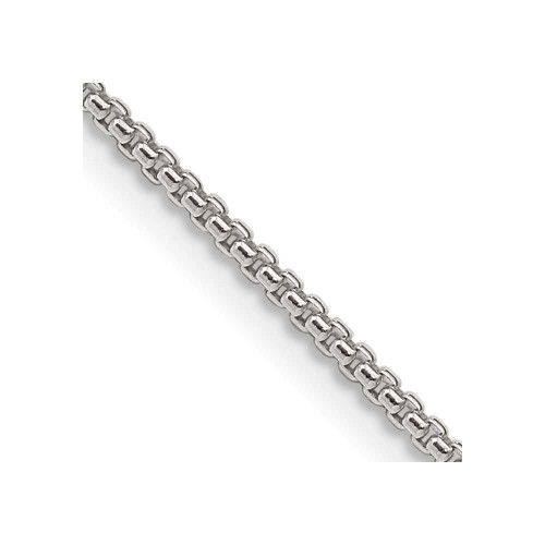 Image of 18" Sterling Silver 1.5mm Round Box Chain Necklace