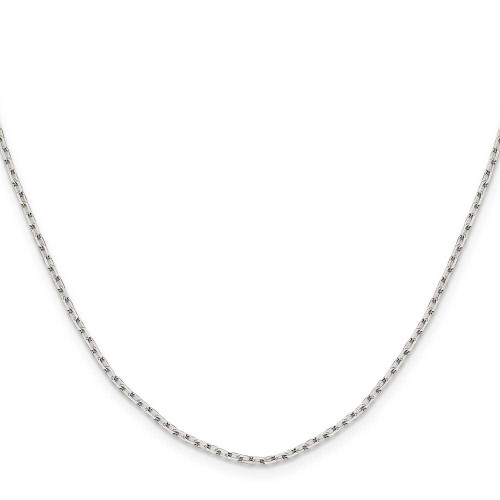 Image of 18" Sterling Silver 1.65mm Diamond-cut Long Link Cable Chain Necklace