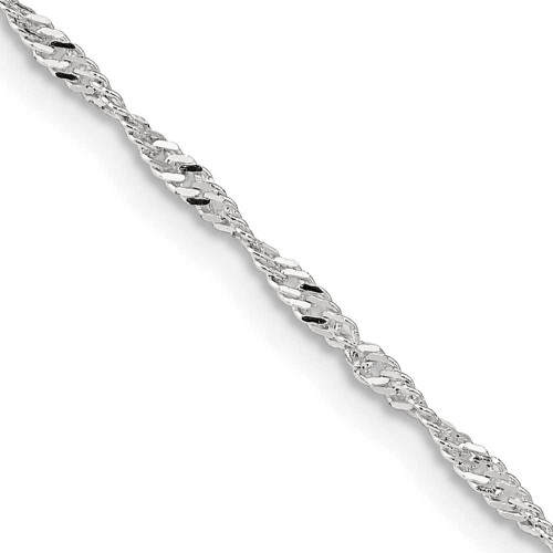 Image of 18" Sterling Silver 1.75mm Singapore Chain Necklace