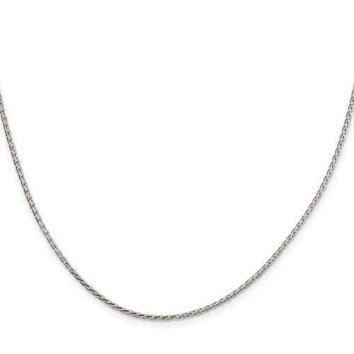 Image of 18" Sterling Silver 1.7mm Diamond-cut Round Spiga Chain Necklace