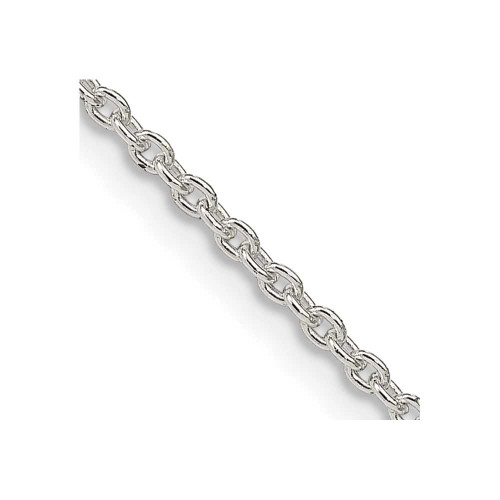 Image of 18" Sterling Silver 1.95mm Cable Chain Necklace w/2in ext.