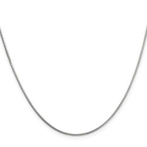 Image of 18" Sterling Silver 1mm 8 Sided Diamond-cut Box Chain Necklace