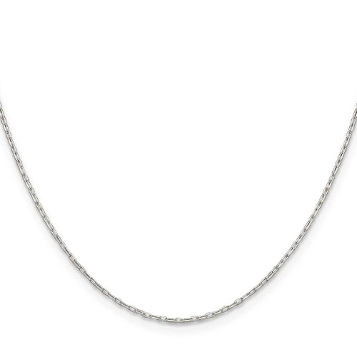 Image of 18" Sterling Silver 1mm Diamond-cut Long Link Cable Chain Necklace