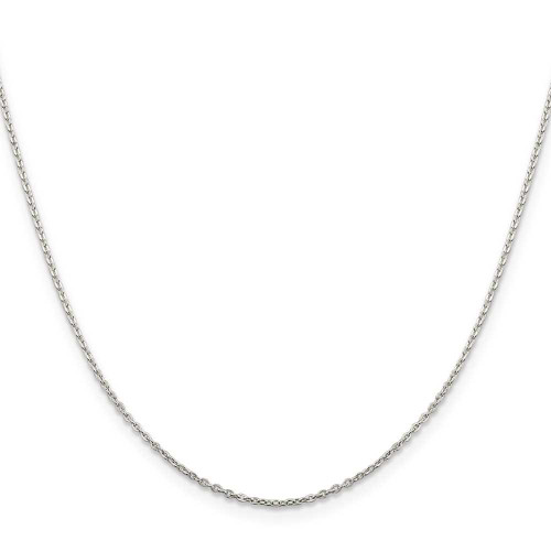 Image of 18" Sterling Silver 1mm Flat Link Cable Chain Necklace
