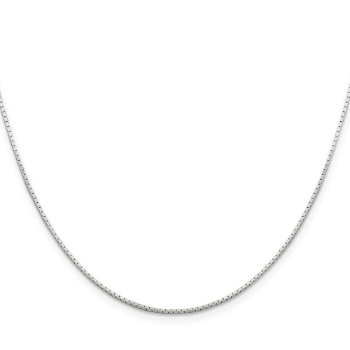 Image of 18" Sterling Silver 1mm Mirror Box Chain Necklace