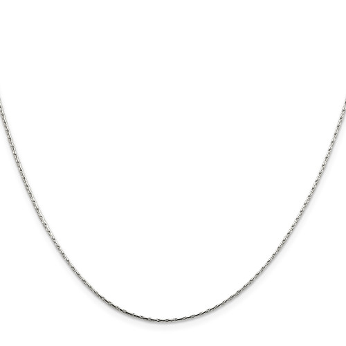 Image of 18" Sterling Silver 1mm Oval Box Chain Necklace
