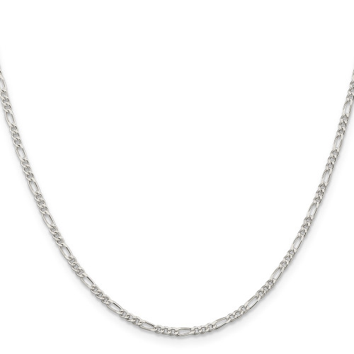18" Sterling Silver 2.25mm Figaro Chain Necklace