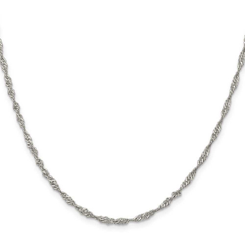 Image of 18" Sterling Silver 2.25mm Singapore Chain Necklace