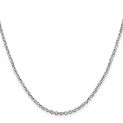 Image of 18" Sterling Silver 2.5mm Diamond-cut Cable Chain Necklace