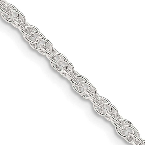 Image of 18" Sterling Silver 2.5mm Loose Rope Chain Necklace