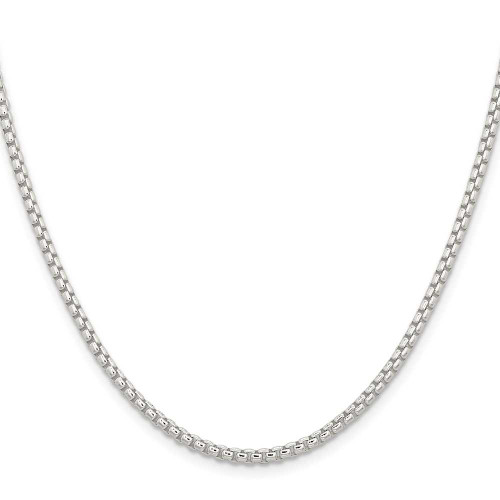 Image of 18" Sterling Silver 2.6mm Round Box Chain Necklace