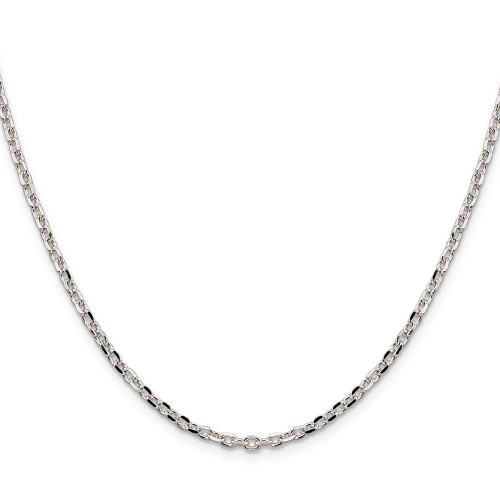 Image of 18" Sterling Silver 2.75mm Diamond-cut Forzantina Cable Chain Necklace