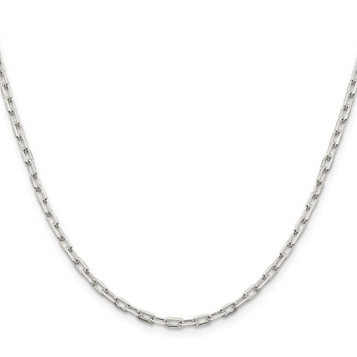 Image of 18" Sterling Silver 2.75mm Elongated Open Link Chain Necklace