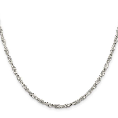 Image of 18" Sterling Silver 2.75mm Loose Rope Chain Necklace
