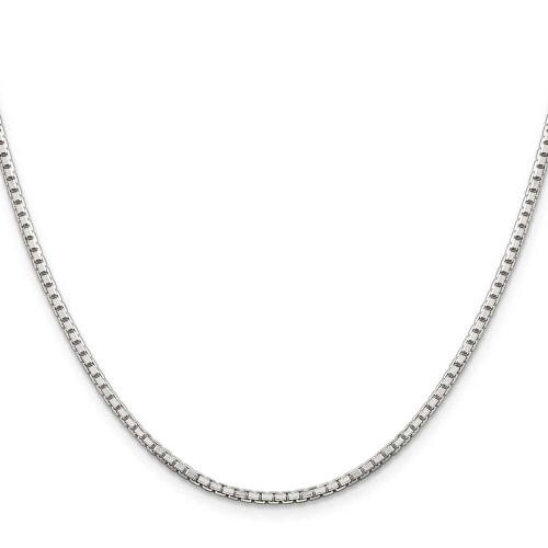 Image of 18" Sterling Silver 2mm 8 Sided Diamond-cut Box Chain Necklace