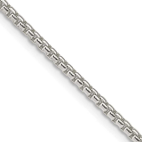 Image of 18" Sterling Silver 2mm Round Box Chain Necklace