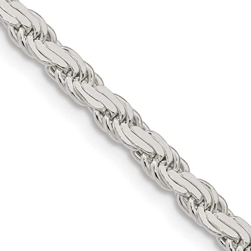 Image of 18" Sterling Silver 3.65mm Flat Rope Chain Necklace