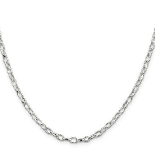 Image of 18" Sterling Silver 3.75mm Fancy Patterned Rolo Chain Necklace