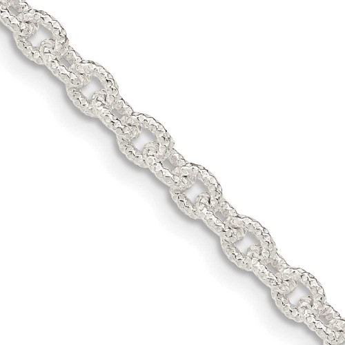 Image of 18" Sterling Silver 3.75mm Fancy Patterned Rolo Chain Necklace