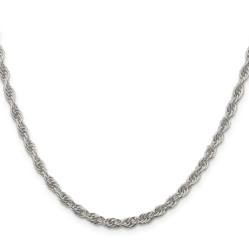 Image of 18" Sterling Silver 3.8mm Loose Rope Chain Necklace