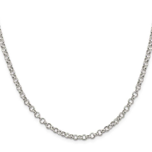 Image of 18" Sterling Silver 4mm Rolo Chain Necklace