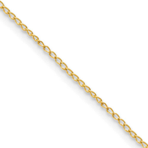 Image of 18" Sterling Silver Flash Gold-plated 1mm Curb Chain Necklace