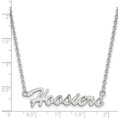 Image of 18" Sterling Silver Indiana University Medium Pendant w/ Necklace by LogoArt
