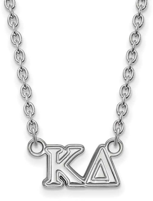 Image of 18" Sterling Silver Kappa Delta Medium Pendant w/ Necklace by LogoArt