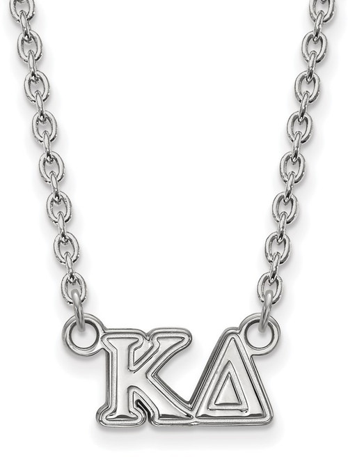 18" Sterling Silver Kappa Delta Medium Pendant w/ Necklace by LogoArt
