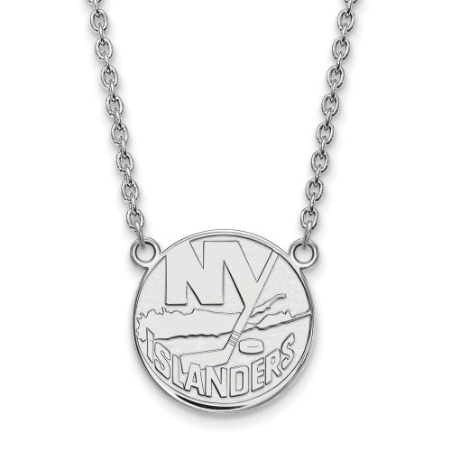 Image of 18" Sterling Silver NHL New York Islanders Large Pendant w/ Necklace by LogoArt