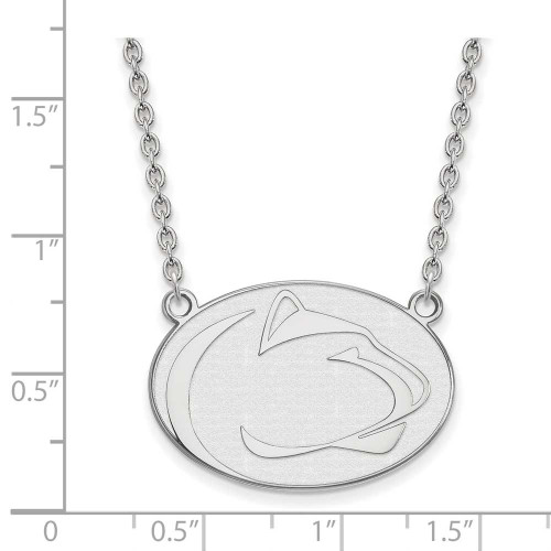 Image of 18" Sterling Silver Penn State University Large Pendant w/ Necklace by LogoArt